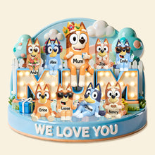Load image into Gallery viewer, Create Cherished Memories – Personalized Mom &amp; Kids Puppy Family Plaque - Perfect Gift for Mom, Grandma, or Nanny Shaped Plaques PopCulturePrints
