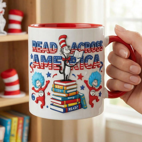 Read Across America Coffee Mug - Personalized Gift for Book Lovers Coffee Mug PopCulturePrints