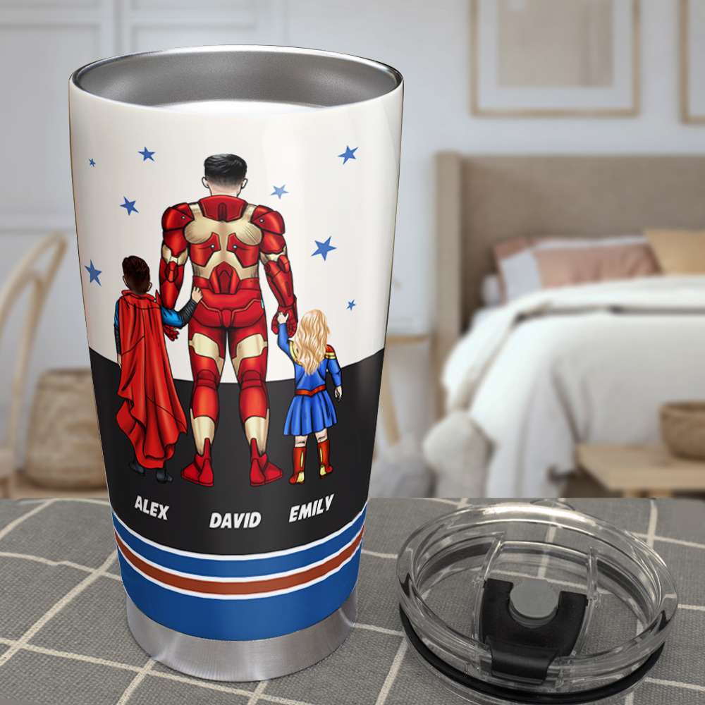 Superdad Personalized Tumbler - Hero Design for Father's Day