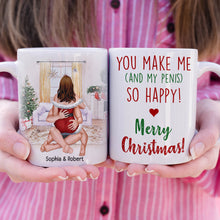 Load image into Gallery viewer, Personalized Naughty Christmas Mug for Couples - Fun Gift for Him/Her Coffee Mug PopCulturePrints
