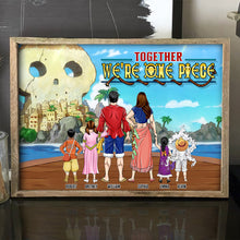Load image into Gallery viewer, Custom Anime-Inspired Family Canvas: Together We&#39;re One Piece Poster &amp; Canvas PopCulturePrints

