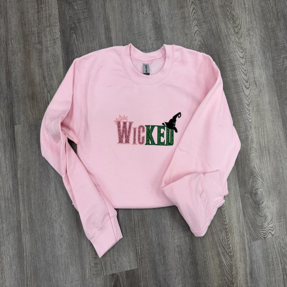 Wicked Glitter Embroidered Sweatshirt - Perfect Gift for Fans