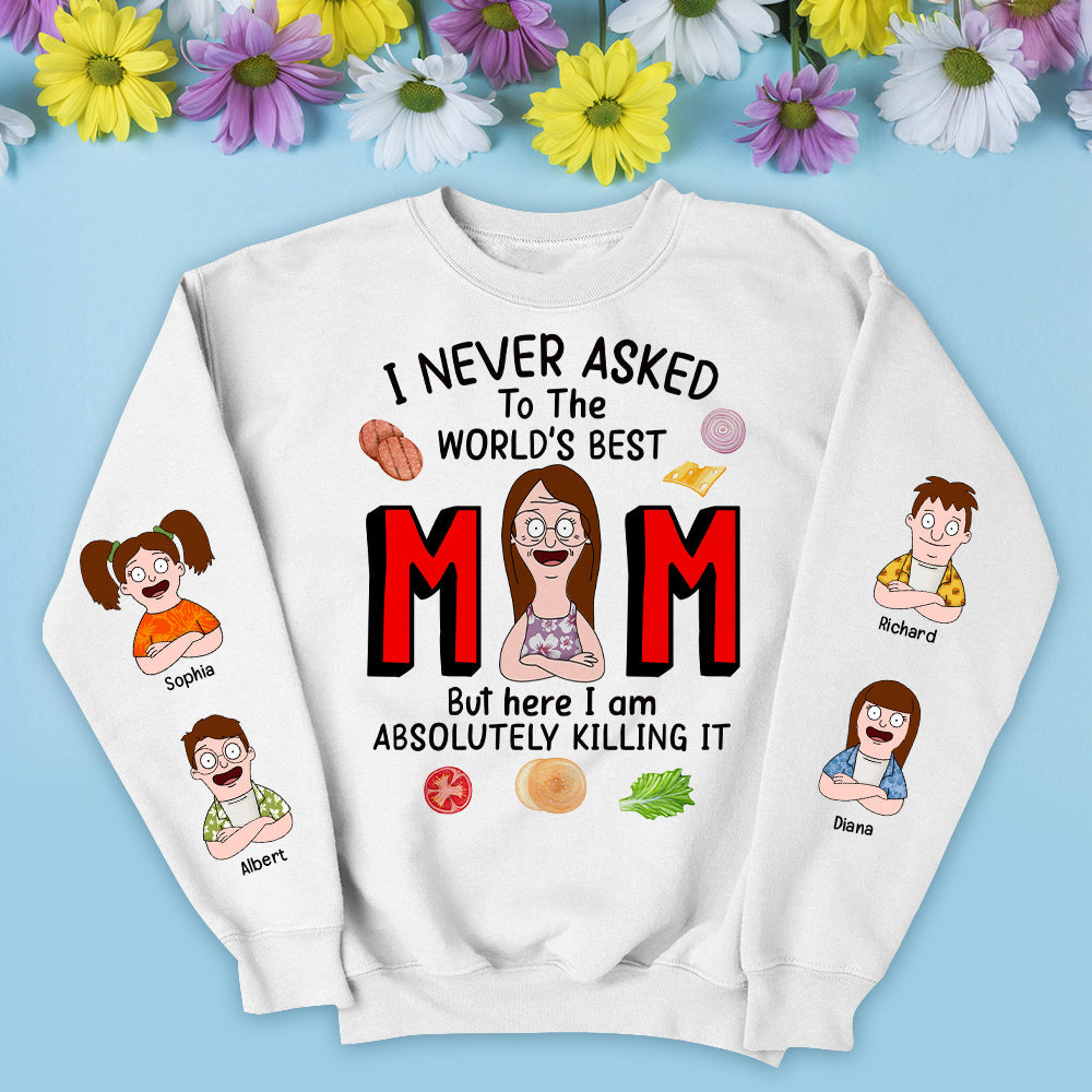 I Never Asked to Be The World's Best Mom - Personalized Shirt for Mom, Gift for Grandma AOP Products PopCulturePrints
