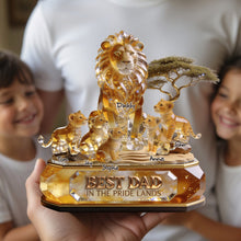 Load image into Gallery viewer, Best Dad In The Pride Lands - Personalized Acrylic Plaque for Dads Shaped Plaques PopCulturePrints
