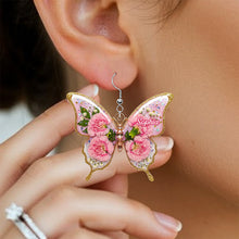 Load image into Gallery viewer, “Embrace Nature's Beauty” - Birth Month Flower Butterfly Acrylic Earrings - Personalized Gift for Her Earrings PopCulturePrints
