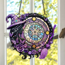 Load image into Gallery viewer, Embrace Magic: Customizable Mystical Witch Suncatcher - Perfect Gift for Witch Lovers Ornament PopCulturePrints
