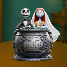 Load image into Gallery viewer, “Celebrate Your Unique Love” - Skull Couple Personalized Anniversary Plaque - Custom Gift for Couples, Friends, and Loved Ones Shaped Plaques PopCulturePrints
