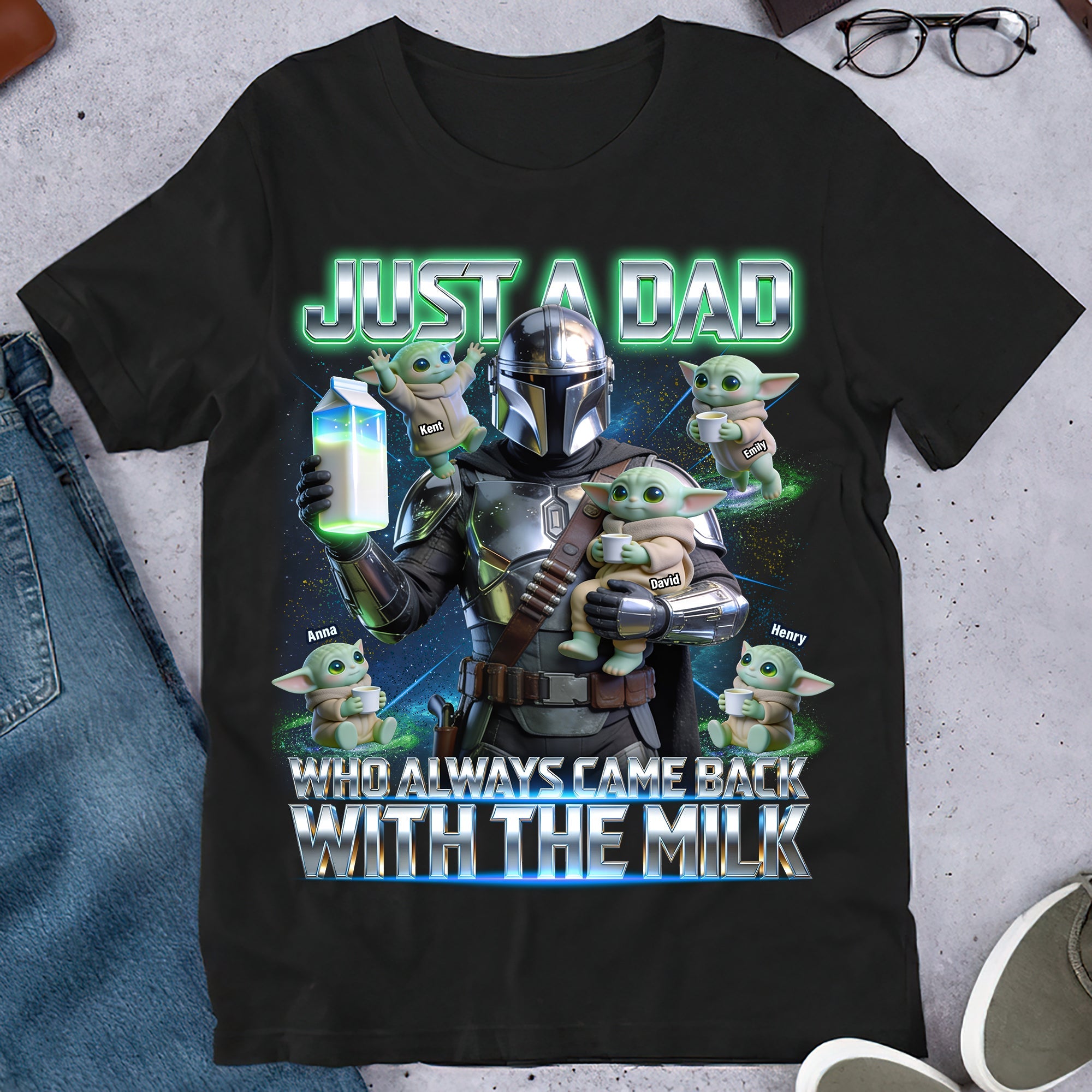 Just A Dad Who Always Came Back With The Milk - Personalized Gift for Dad Shirts PopCulturePrints