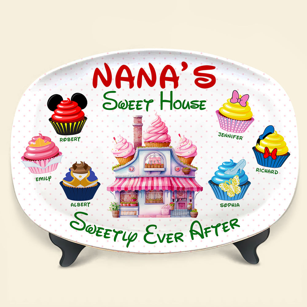 Nana's Personalized Sweet House Resin Plate Resin Plate PopCulturePrints
