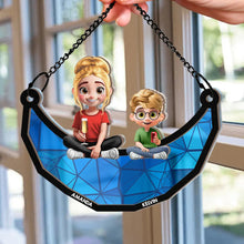 Load image into Gallery viewer, We Love You Mom - Personalized 3D Cartoon Window Hanging Suncatcher Ornament Suncatcher Ornament PopCulturePrints
