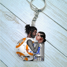 Load image into Gallery viewer, Personalized Couple Keychain - Unique Gift for Lovers Keychains PopCulturePrints

