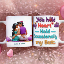 Load image into Gallery viewer, You Hold My Heart and Hold Occasionally My Butt - Personalized Moonlight Couple Coffee Mug Coffee Mug PopCulturePrints
