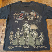 Load image into Gallery viewer, "Best Veteran Dad Ever" - Personalized Military Dad Shirt - Perfect Gift for Father's Day, Grandpa, and More! Shirts PopCulturePrints
