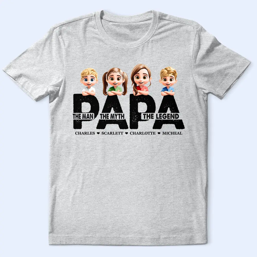 Dad - The Man The Myth The Legend - Personalized T-Shirt for Dads, Grandpas, and Father Figures T-shirt PopCulturePrints