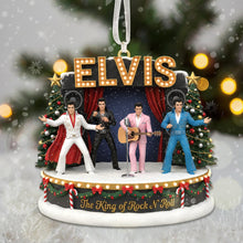 Load image into Gallery viewer, &quot;Celebrate the King of Rock N&#39; Roll with Personalized Elegance&quot; - Singer Fans Ornament, Custom Gift for Elvis Lovers Ornament PopCulturePrints
