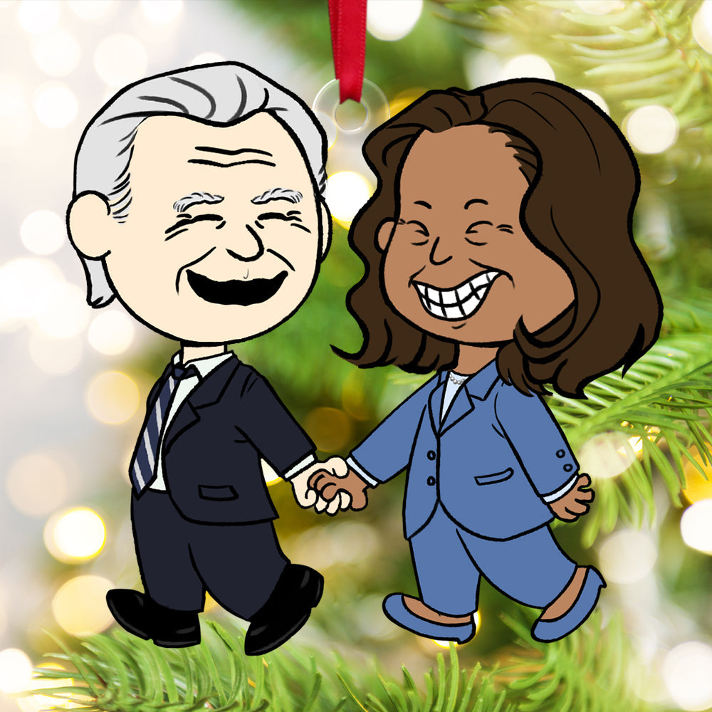 Personalized Christmas Ornament - Fun Political Couple Design Ornament PopCulturePrints