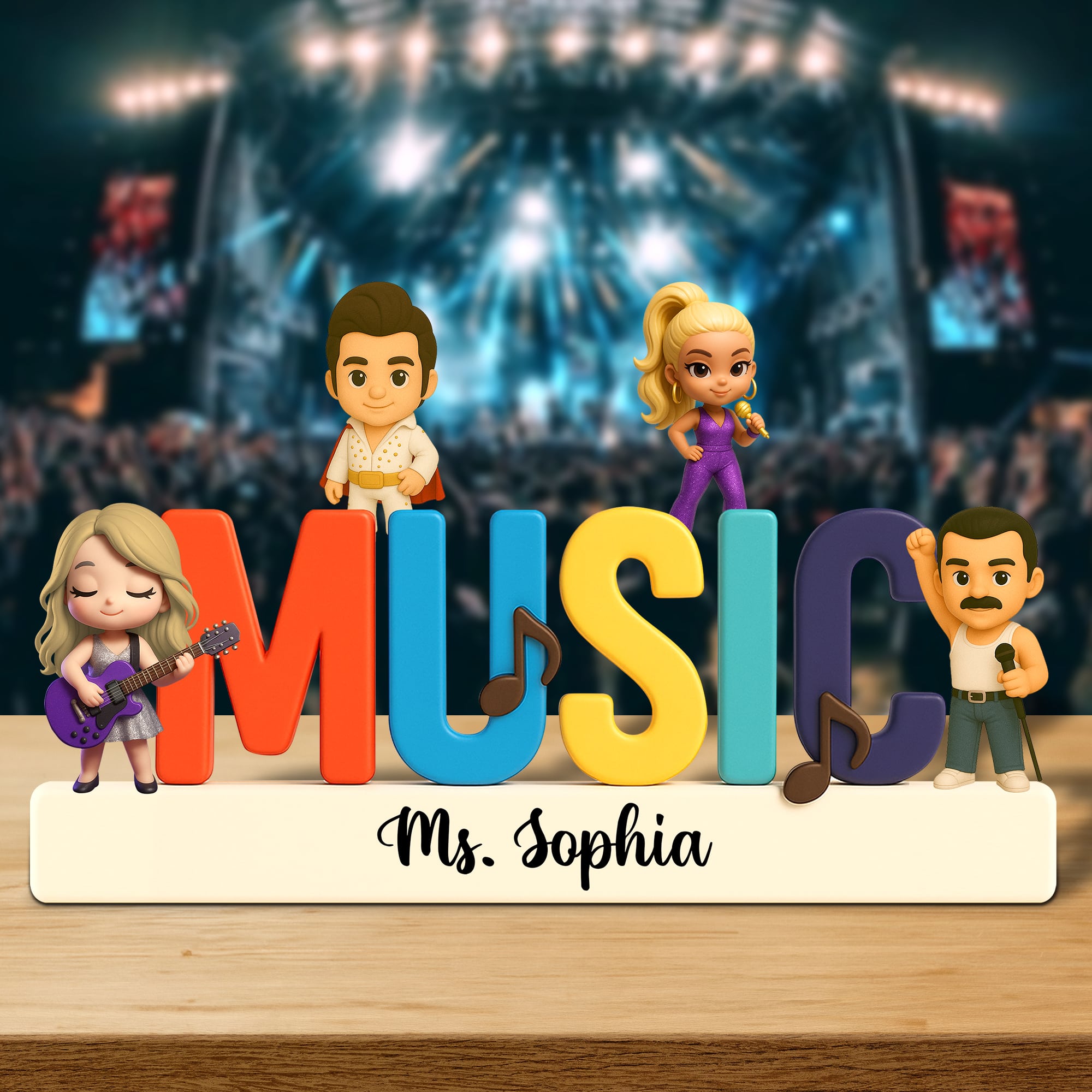 Celebrate Music: Personalized Music Teacher Plaque - Perfect Custom Gift for Music Educators Shaped Plaques PopCulturePrints