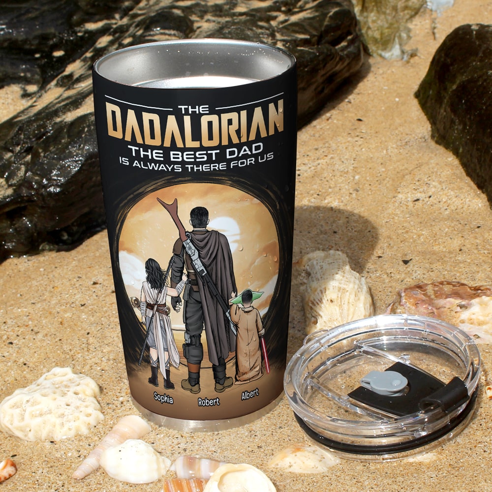 Personalized Dad Tumbler - 'The DADalorian' Edition Tumbler Cup PopCulturePrints