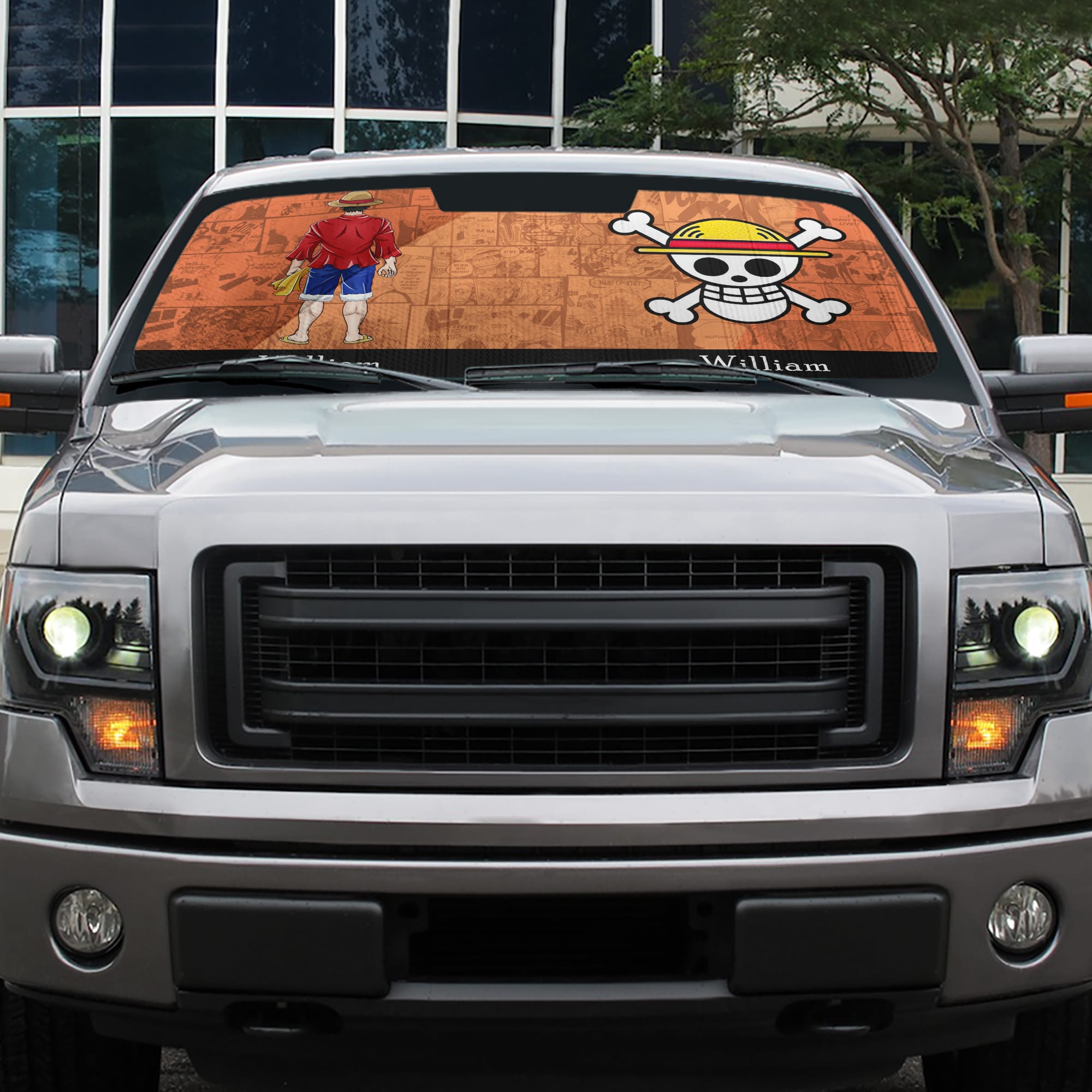Personalized Anime Lover Windshield Sunshade - One Piece Adventure Doormat PopCulturePrints