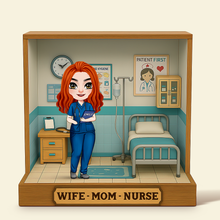 Load image into Gallery viewer, &quot;Caring Hearts, Personalized Touch&quot; - Custom Nurse Mom Plaque - Perfect Gift for Moms, Grandmas, &amp; Nurses Shaped Plaques PopCulturePrints
