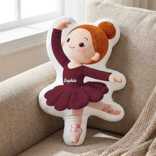 Dance Like a Star - Personalized Ballet Dancer Shaped Pillow Pillow PopCulturePrints
