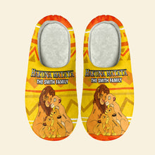 Load image into Gallery viewer, Personalized Family Slippers - Hakuna Matata Design Shoes PopCulturePrints

