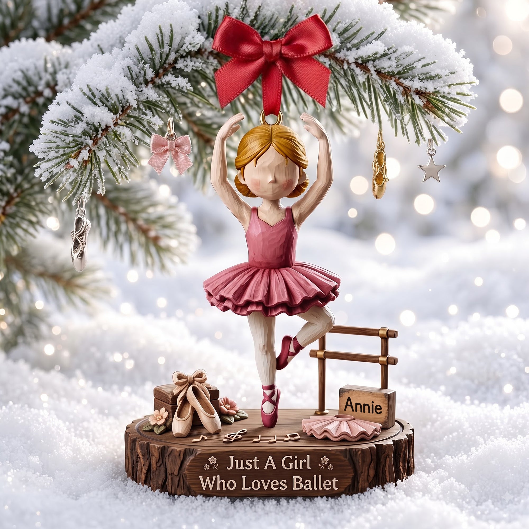 “Just A Girl Who Loves Ballet” - Personalized Ballet Girl Acrylic Ornament - Unique Gift for Ballet Lovers & Dancers