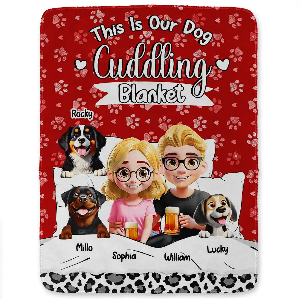 Cuddle Up with Love: Our Dog Cuddling Blanket - Personalized Fleece Blanket for Pet Lovers Fleece Blanket PopCulturePrints