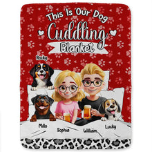 Load image into Gallery viewer, Cuddle Up with Love: Our Dog Cuddling Blanket - Personalized Fleece Blanket for Pet Lovers Fleece Blanket PopCulturePrints
