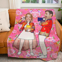 Load image into Gallery viewer, Custom Funny Couple Photo Blanket - Unique Gift for Valentine&#39;s Day Blanket PopCulturePrints
