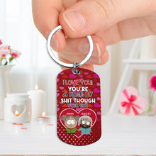 Load image into Gallery viewer, Personalized Cartoon Love Keychain for Couples
