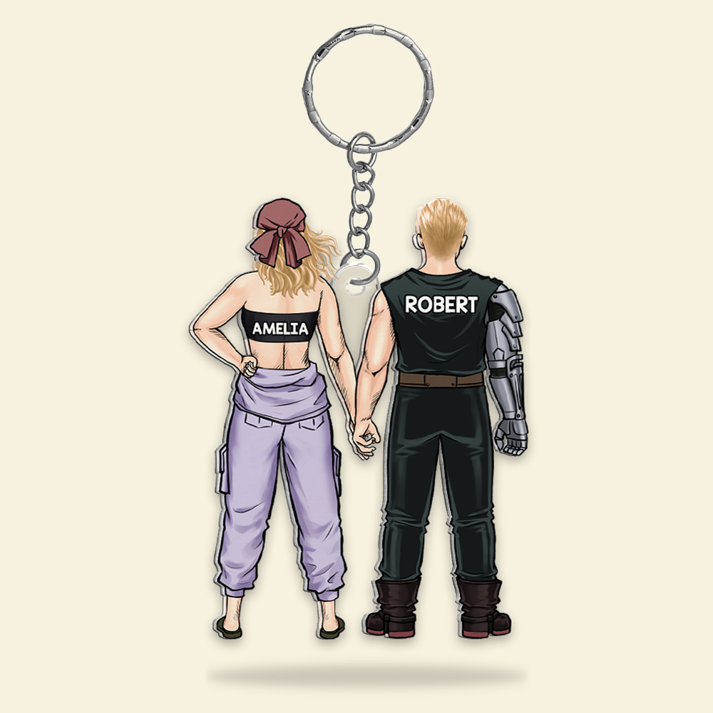 Personalized Couple Keychain - Custom Character Design Keychains PopCulturePrints