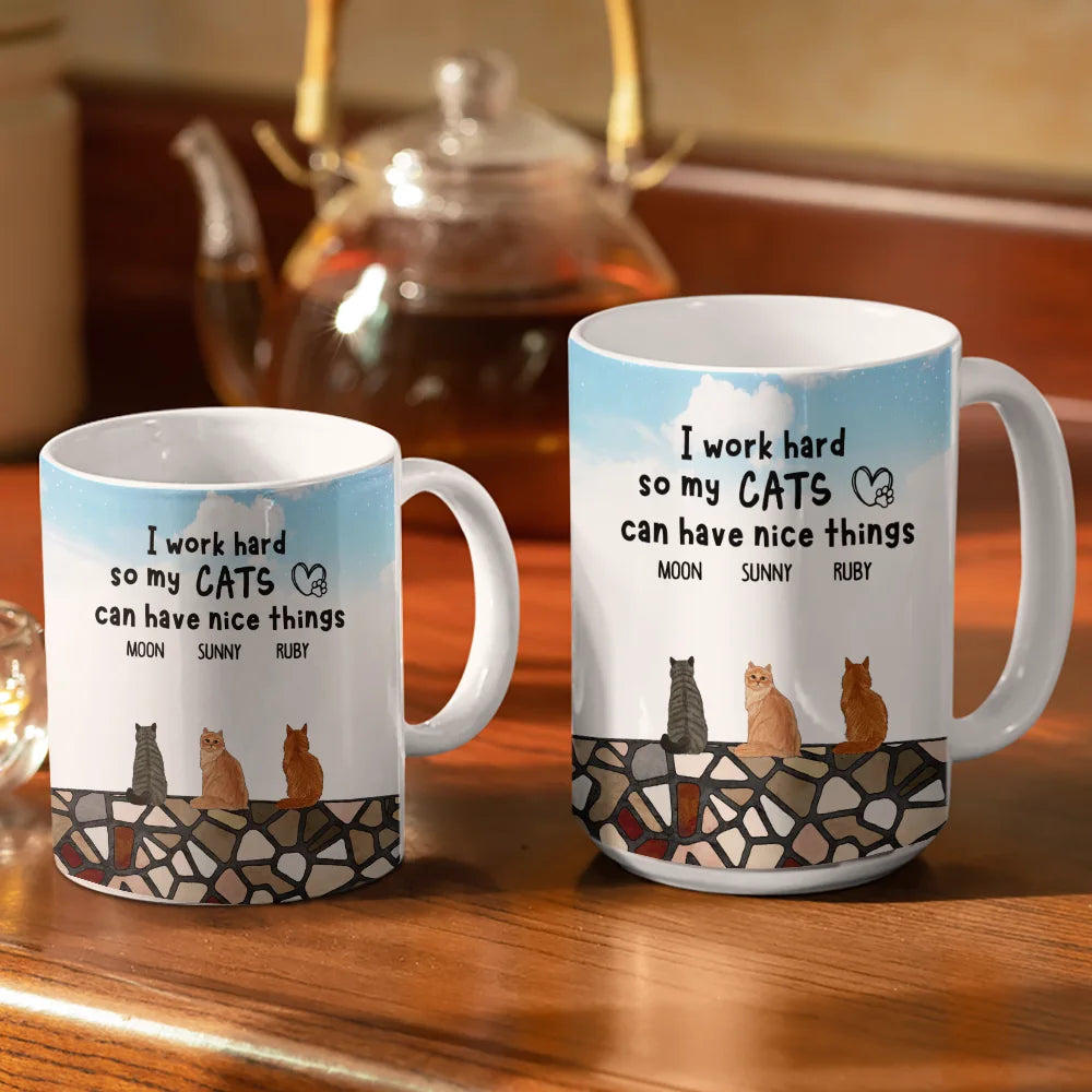 I Work Hard So My Dog Can Have Nice Things - Personalized Mug - Gift for Dog Lovers, Moms, and Grandmas Mug PopCulturePrints