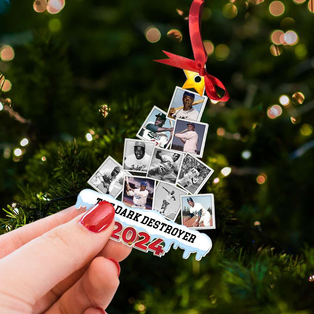 Personalized Baseball Lover Photo Ornament - 2024 Edition Ornament PopCulturePrints