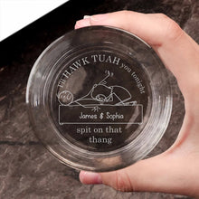 Load image into Gallery viewer, Personalized Whiskey Glass for Couples - Naughty Bedtime Design Whiskey Glass PopCulturePrints
