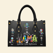 Load image into Gallery viewer, Spooky Mama - This Mama Loves Her Little Nightmares Personalized Leather Bag for Halloween Leather Bag PopCulturePrints
