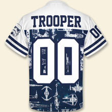 Load image into Gallery viewer, Custom Trooper Themed Navy Starship Jersey
