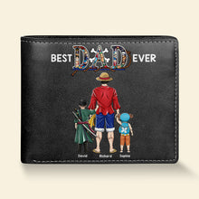 Load image into Gallery viewer, Custom PU Leather Wallet - Best Dad Ever Anime Design Leather Wallet PopCulturePrints
