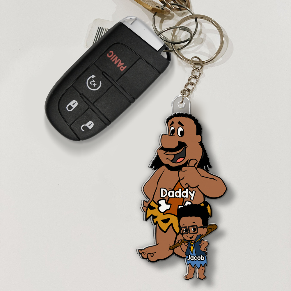 Best Dad Ever Keychain - Personalized Gift for Dads, Grandpas, and More! Keychains PopCulturePrints