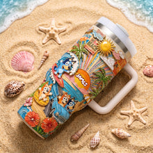Load image into Gallery viewer, Summer Time 40oz Tumbler With Handle - Personalized Gifts 04PALU290626 Tumbler Cup PopCulturePrints

