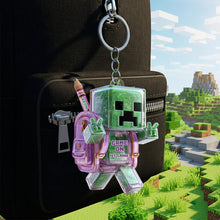 Load image into Gallery viewer, Game On! Personalized Pixel Gamer Keychain - Perfect Back to School Gift for Kids Keychains PopCulturePrints
