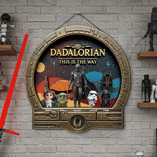 “Best Dad In The Galaxy” - Personalized Metal Sign for Dads, Grandpas & More Metal Signs PopCulturePrints