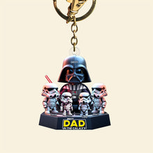 Load image into Gallery viewer, &quot;The Best Dad in the Galaxy - Personalized Galaxy Dad Keychain&quot; - Unique Custom Gift for Dad, Grandpa, and More Keychains PopCulturePrints
