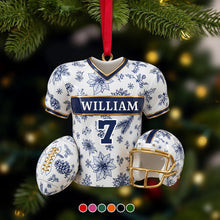 Load image into Gallery viewer, &quot;Celebrate the Season with a Touch of Personalization!&quot; - Personalized Christmas Festive Jersey Ornament - Unique Holiday Gift for Family, Friends, and Sports Lovers Ornament PopCulturePrints
