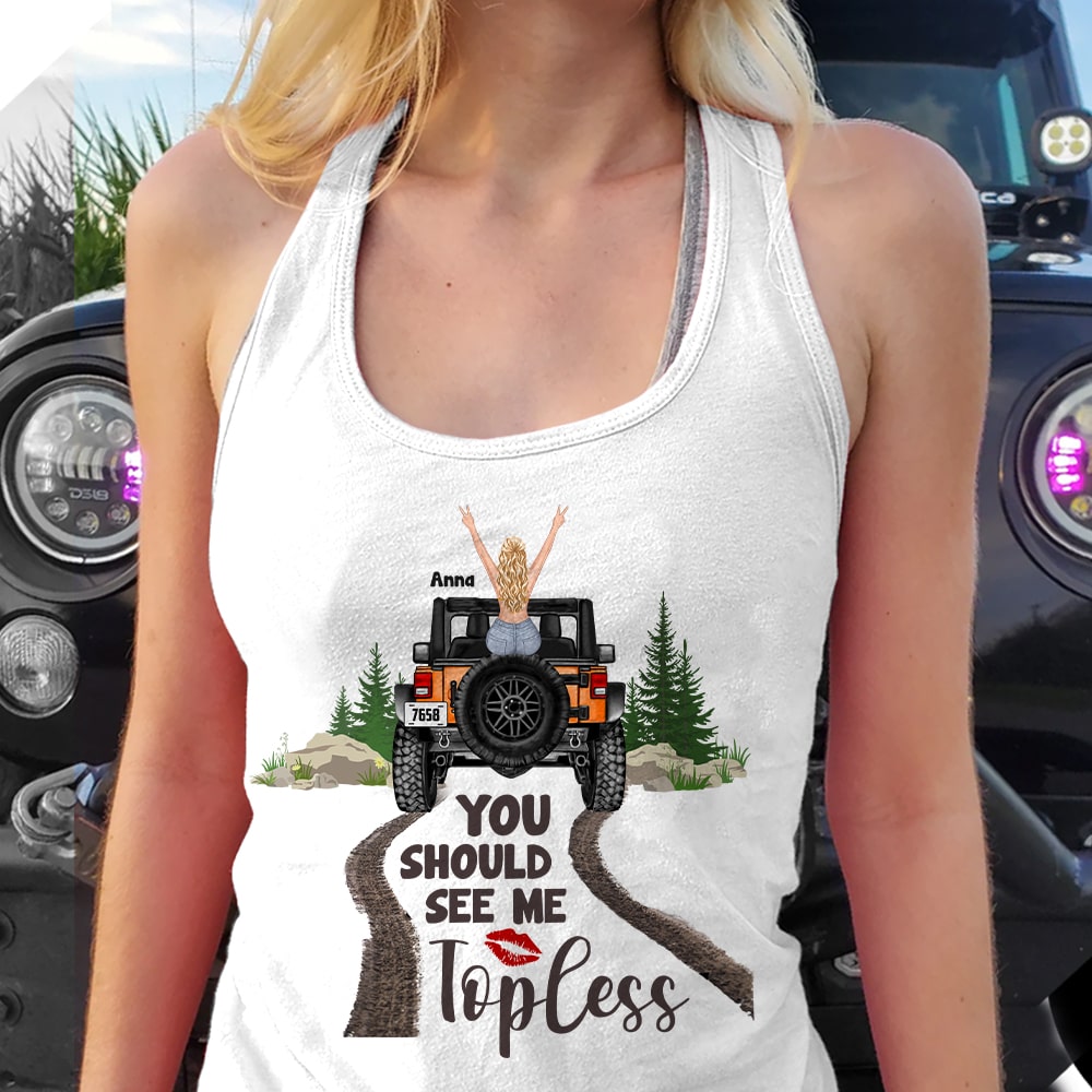 Personalized 'You Should See Me Topless' Tank Top for Adventurous Women