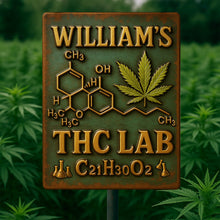 Load image into Gallery viewer, “Elevate Your Space with a Personal Touch” - Botanical Chemistry Lab Metal Sign - Custom Gifts for Weed Lovers Metal Signs PopCulturePrints
