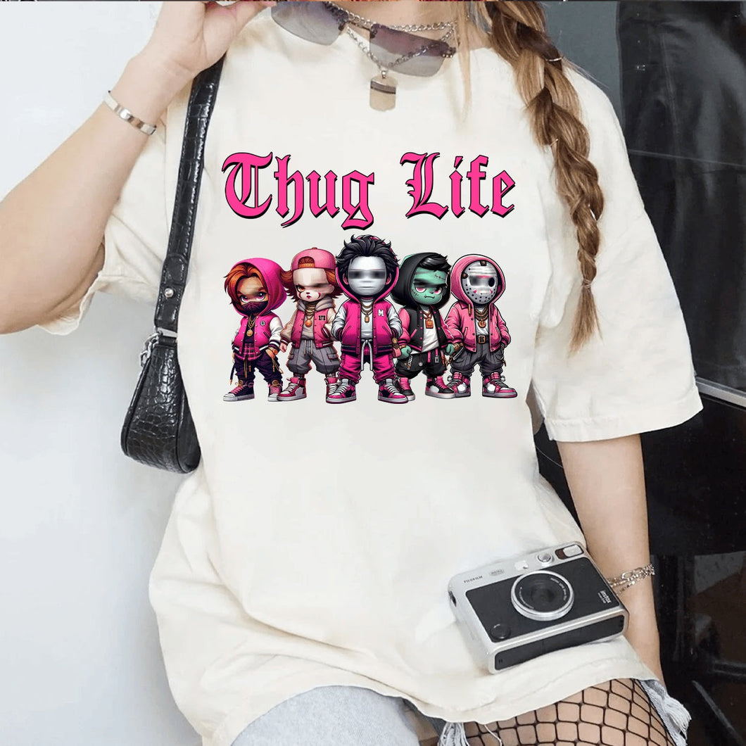 Horror Film Chibi Boys 'Thug Life' Halloween Shirt