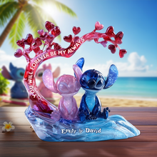 Load image into Gallery viewer, Cute Monster Couple Plaque - Personalized Gift for Couples Shaped Plaques PopCulturePrints
