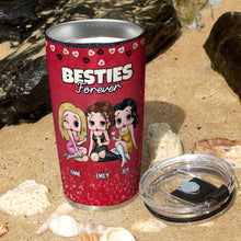 Load image into Gallery viewer, Besties Forever Personalized Tumbler Gift Tumbler Cup PopCulturePrints
