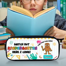 Load image into Gallery viewer, Watch Out 5th Grade! Personalized Funny Character Pencil Case for Kids Pencil Case PopCulturePrints
